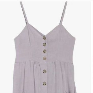 Good Luck Gem Button Front Midi Dress